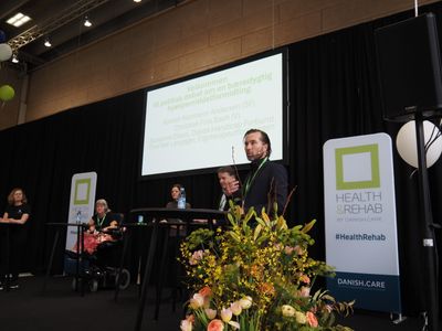 Health & Rehab 2025 — samtale på standen